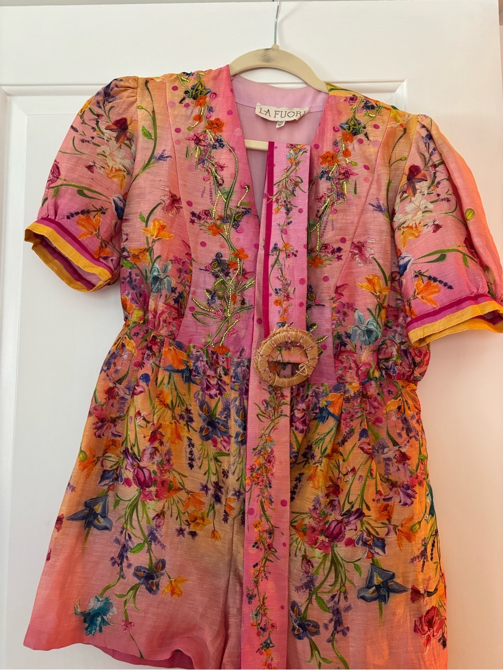 LA FIORA Pink Floral Romper